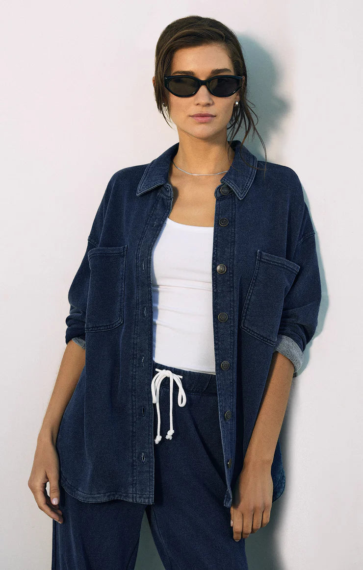 Beacon Knit Jacket - Indigo