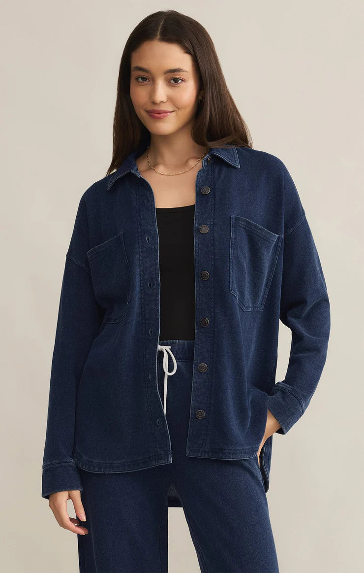 Beacon Knit Jacket - Indigo