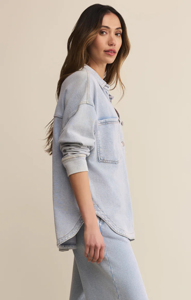 Beacon Knit Jacket - Washed Indigo