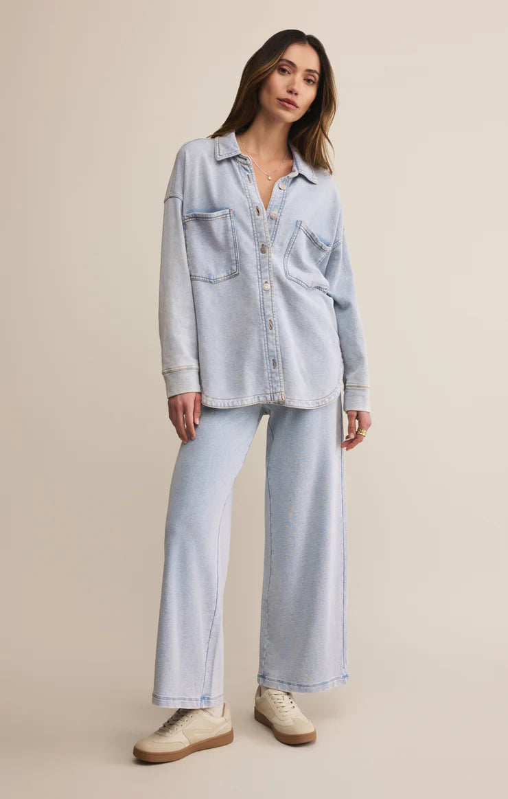 Beacon Knit Jacket - Washed Indigo