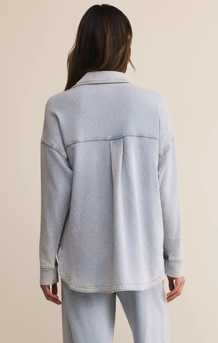 Beacon Knit Jacket - Washed Indigo