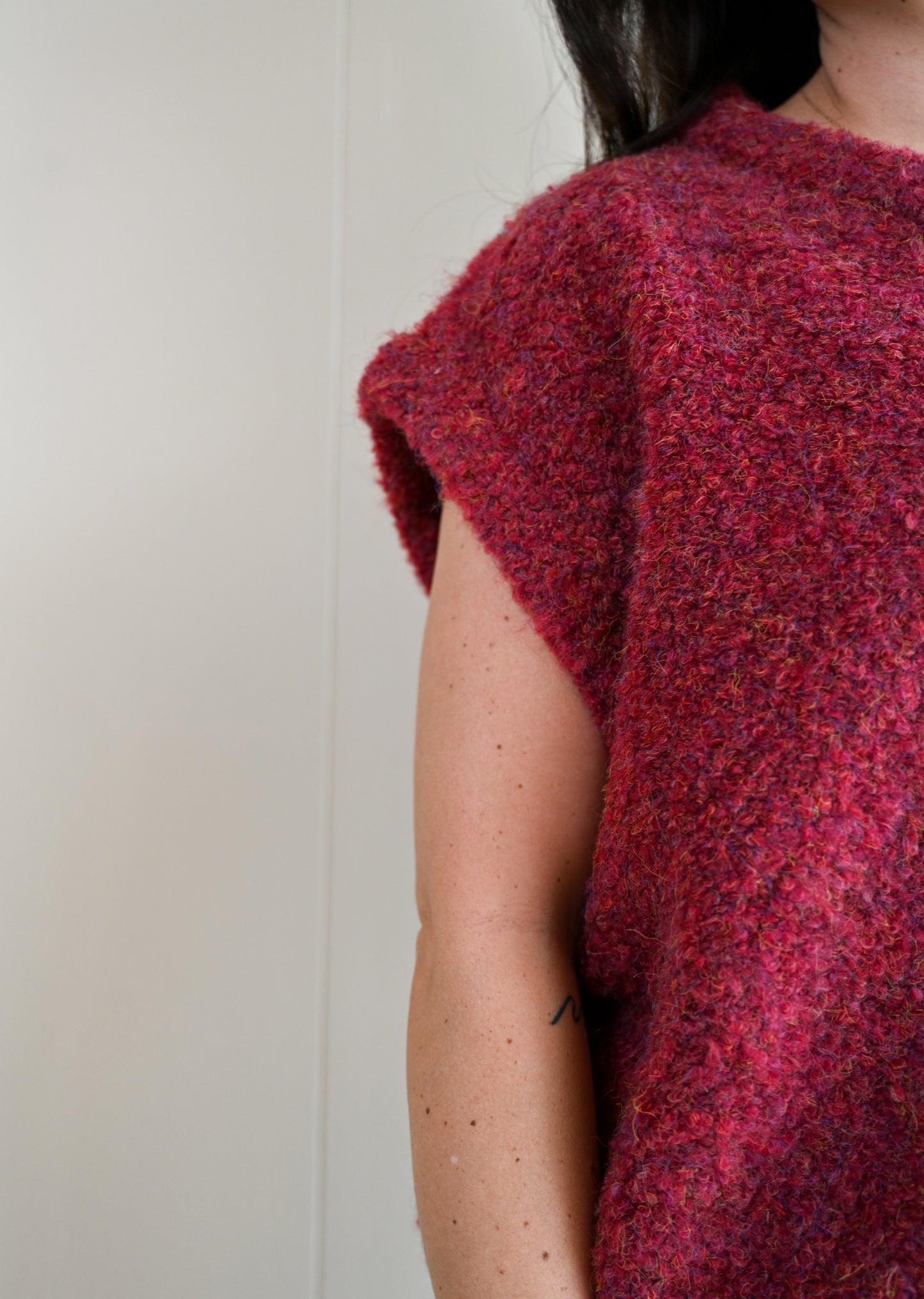 Beaumont Cap Sleeve Sweater - Wine