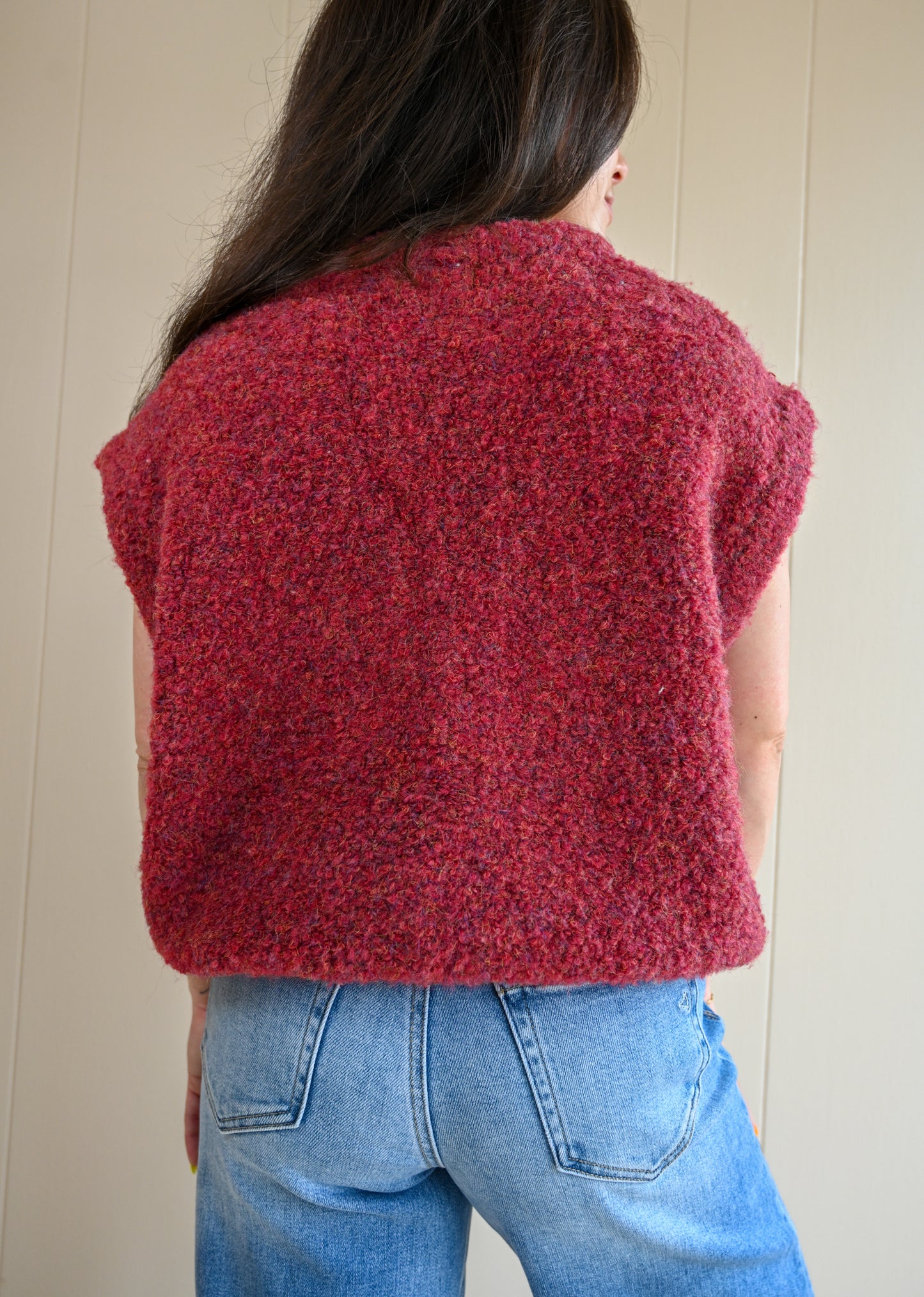 Beaumont Cap Sleeve Sweater - Wine
