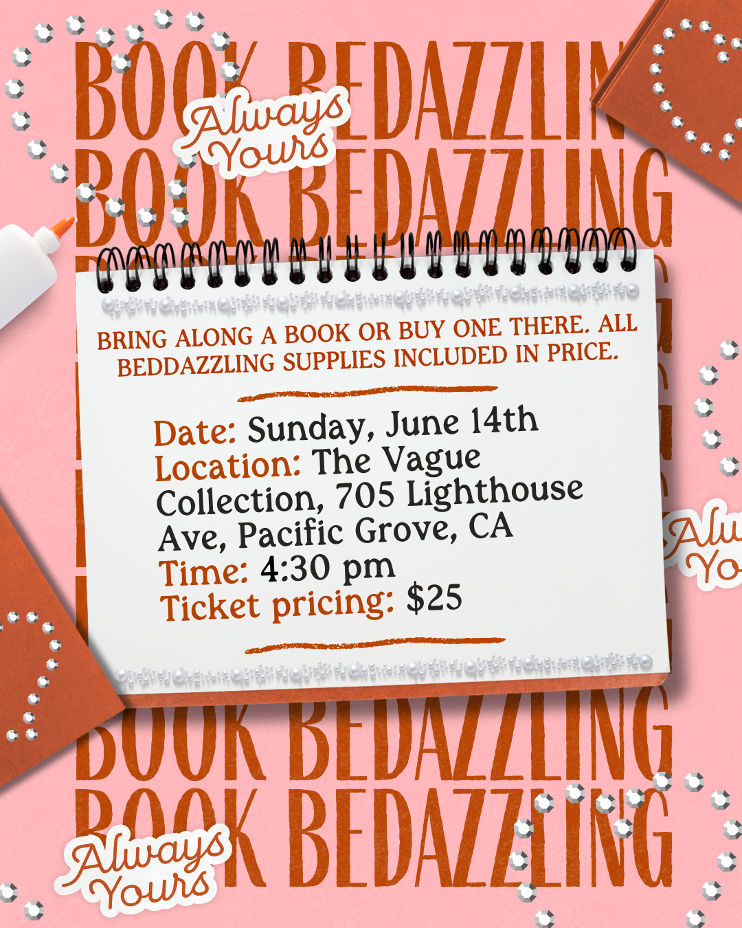 Always Yours Book Bedazzling Social