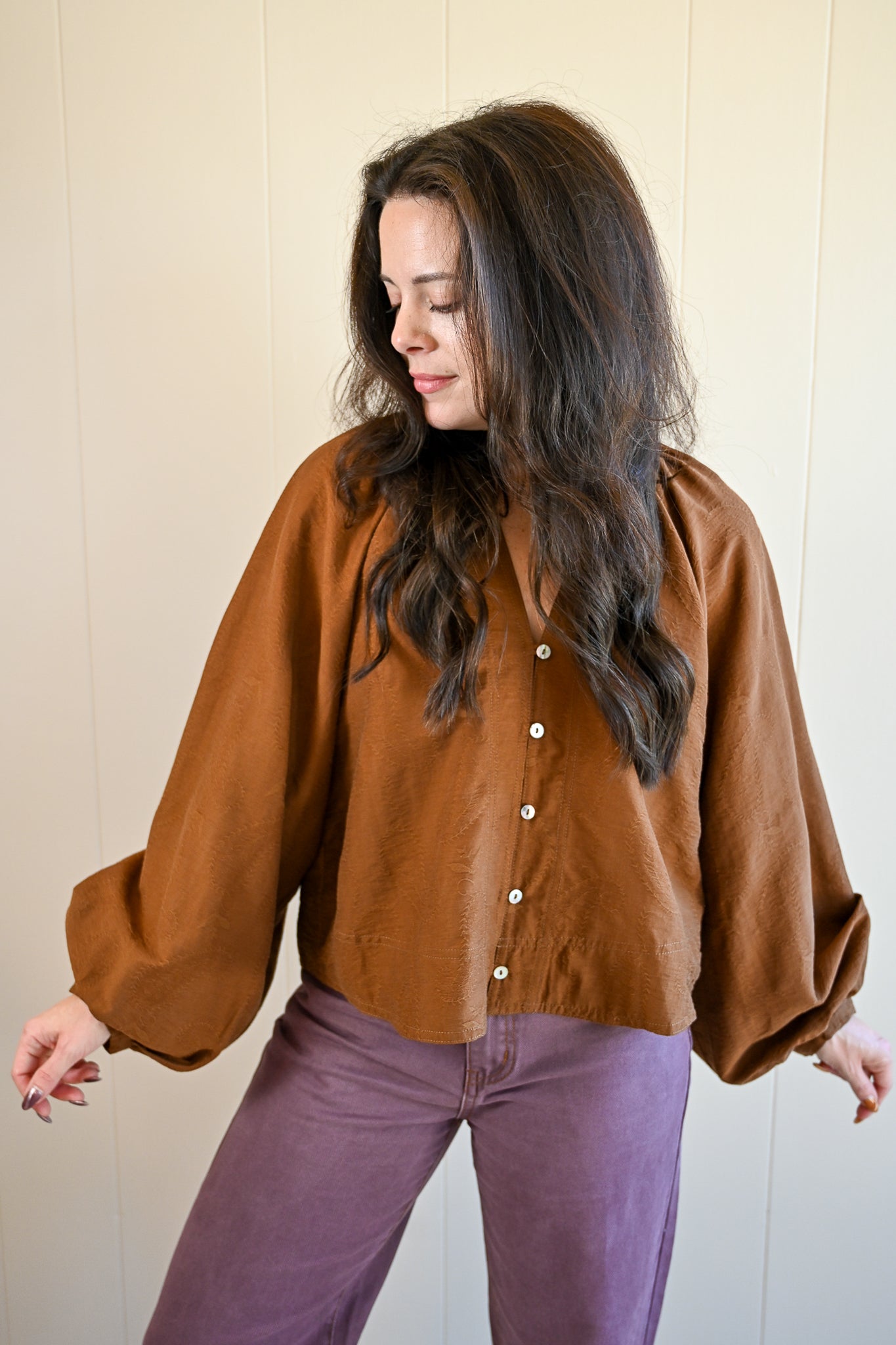 Acorn Court Button Front Blouse