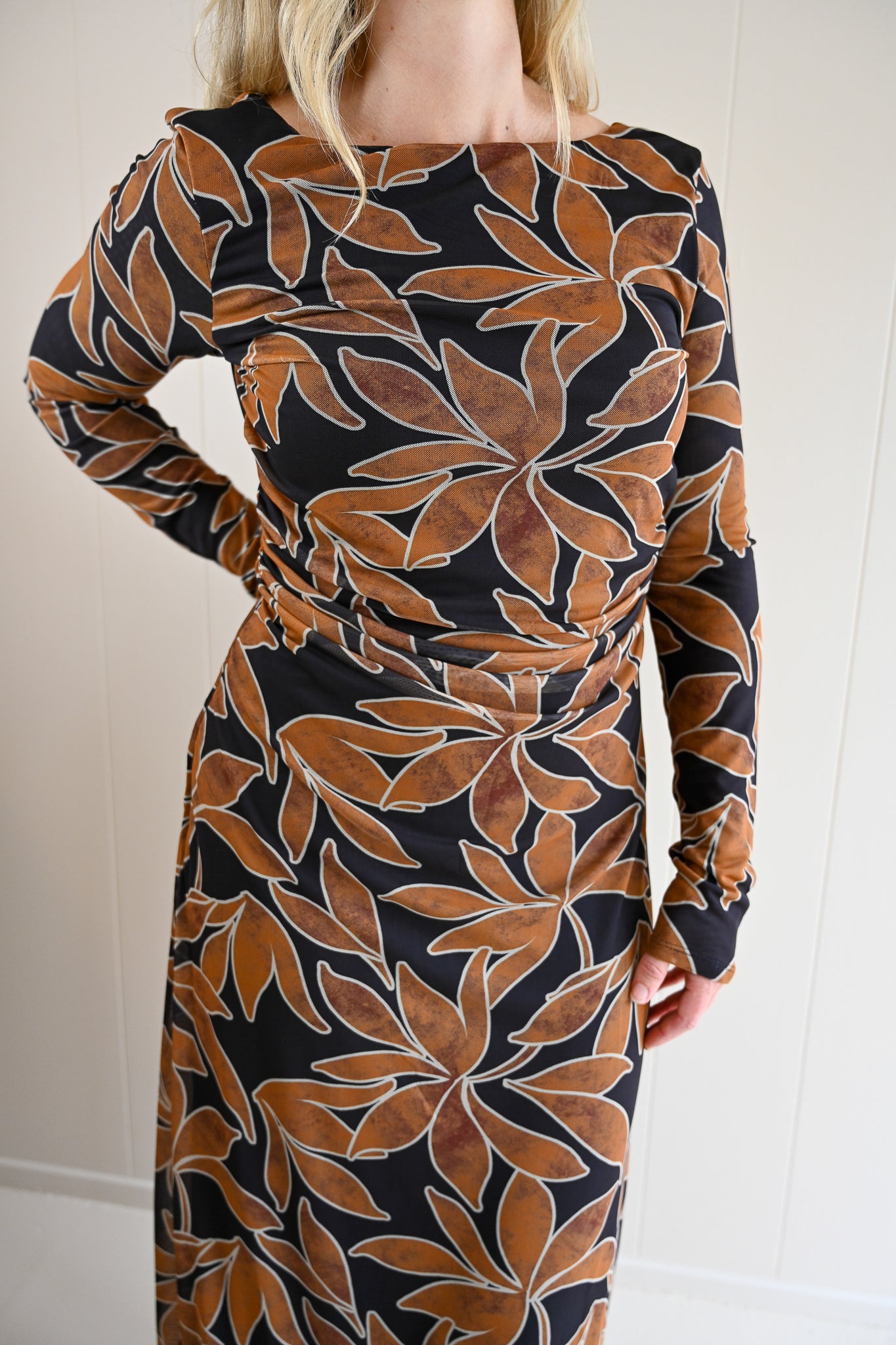 Marine Street Floral Mesh Maxi Dress