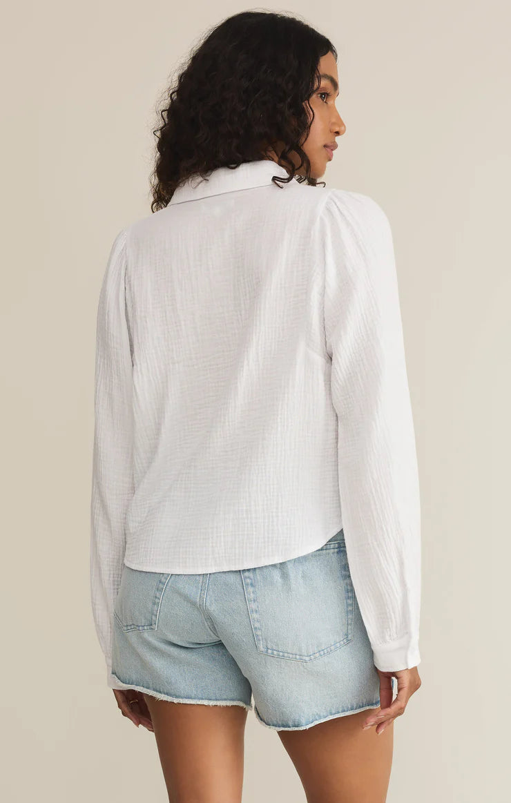 Funston Gauze Button Up Top