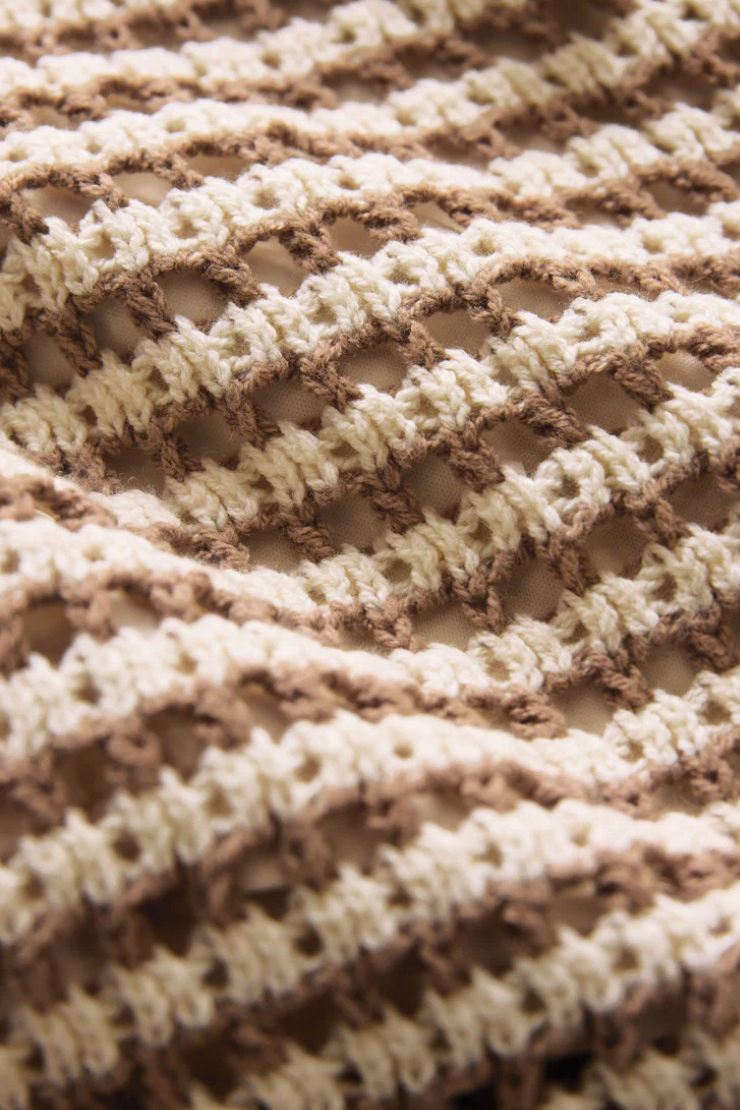 Laurie Striped Crochet Sweater