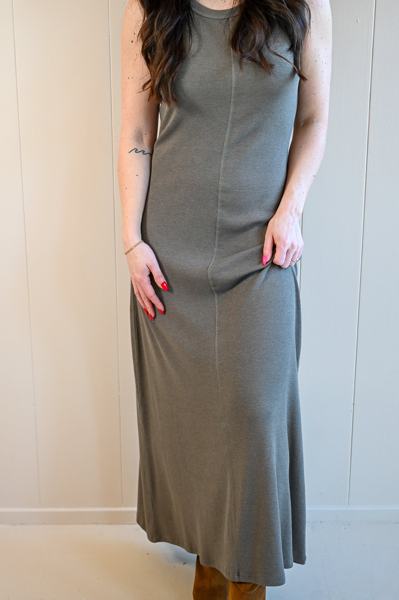Carmel Avenue Slub Rib Maxi Dress