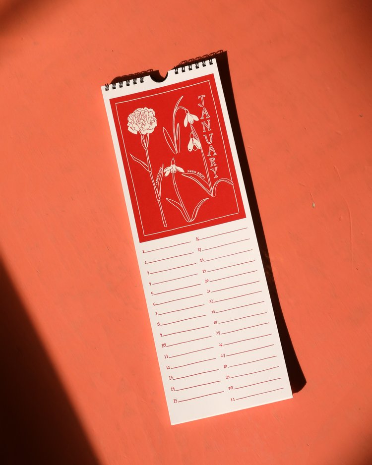 Birth Month Flower Perennial Calendar by Maria Schoettler