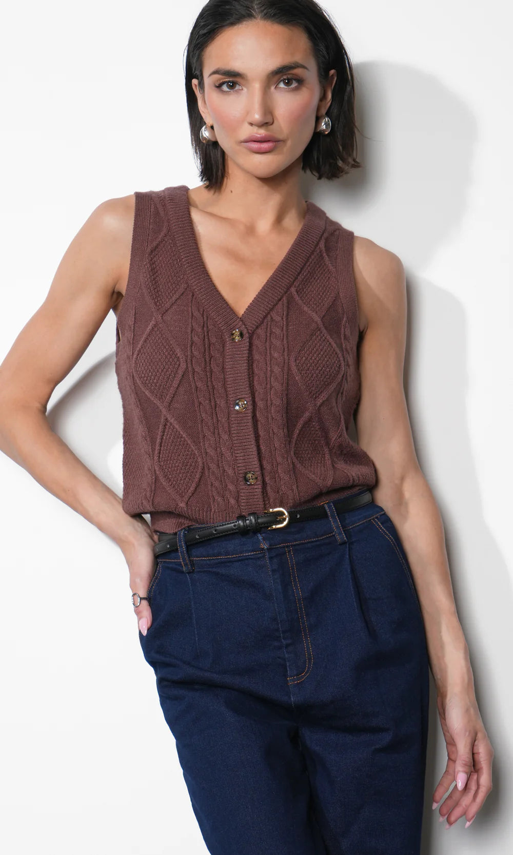 Monarch Cable Knit Vest