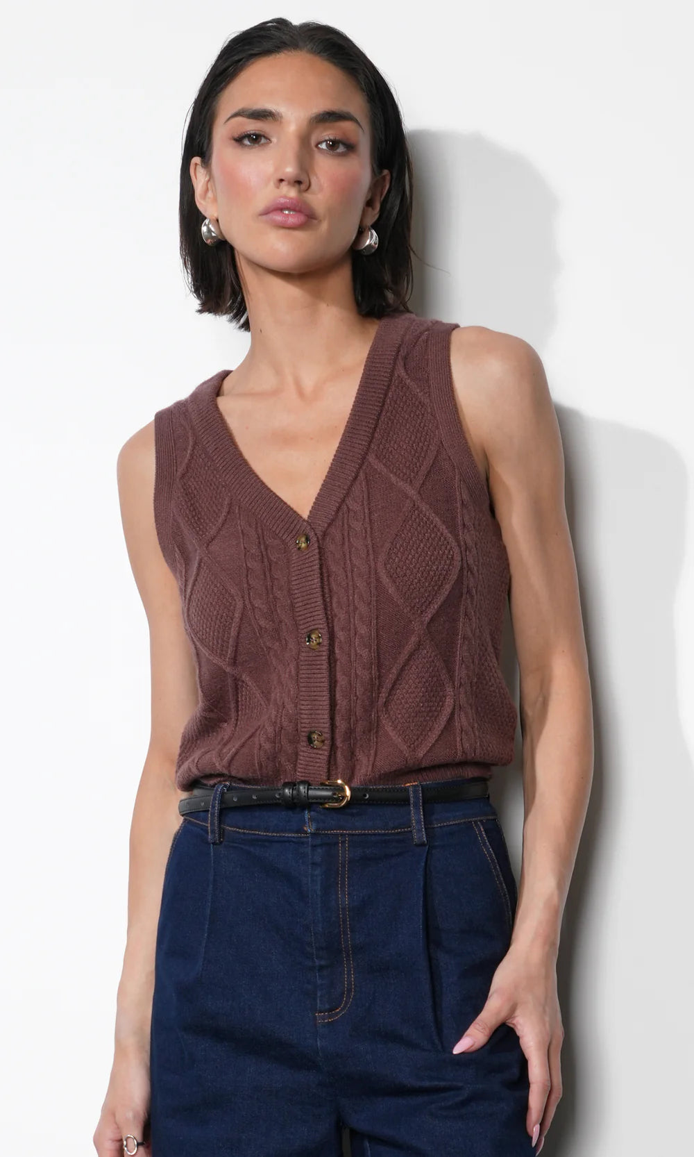 Monarch Cable Knit Vest