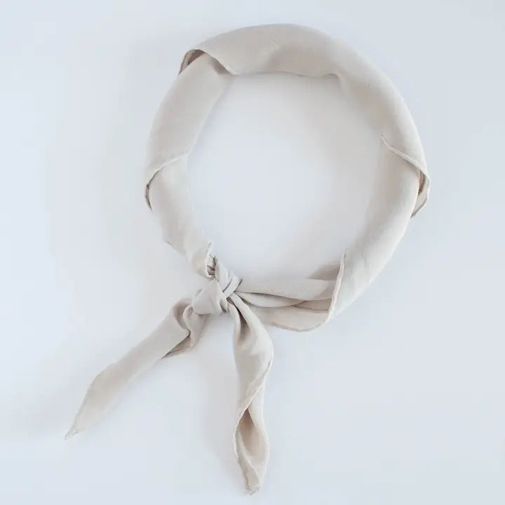 Silk Scarf - Bone