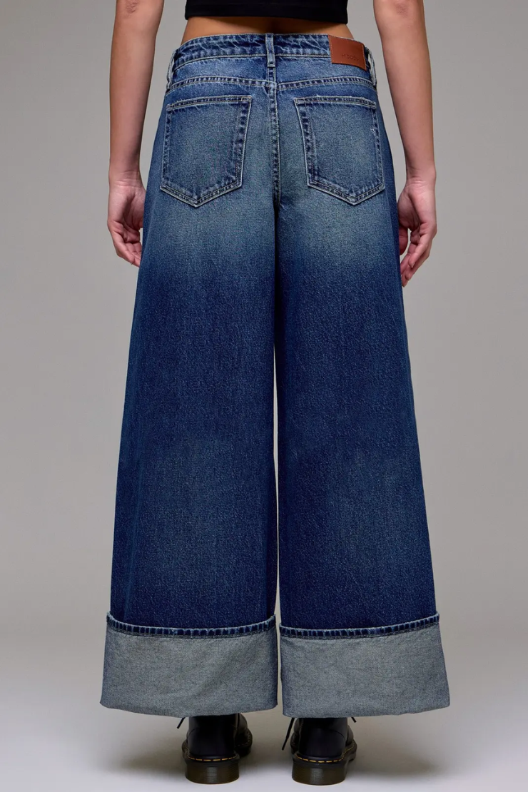 Union Mid Wash Straight Cuffed Jeans