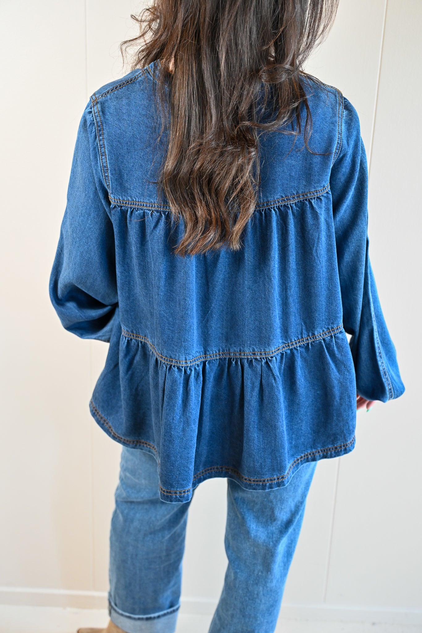 Quarterdeck Denim Tie Top