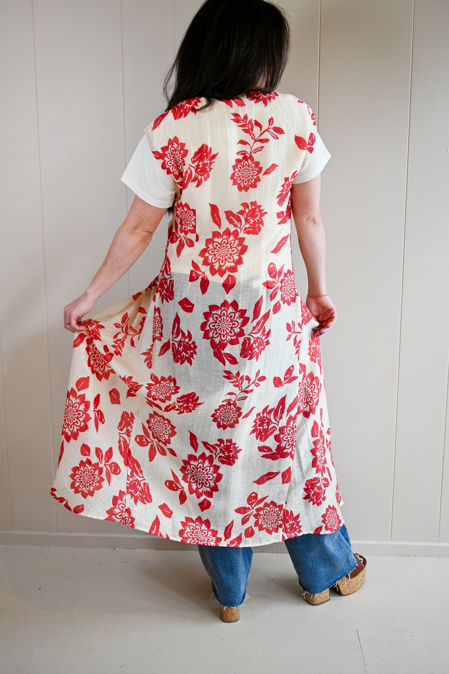 Spazier Avenue Floral Tie Front Duster