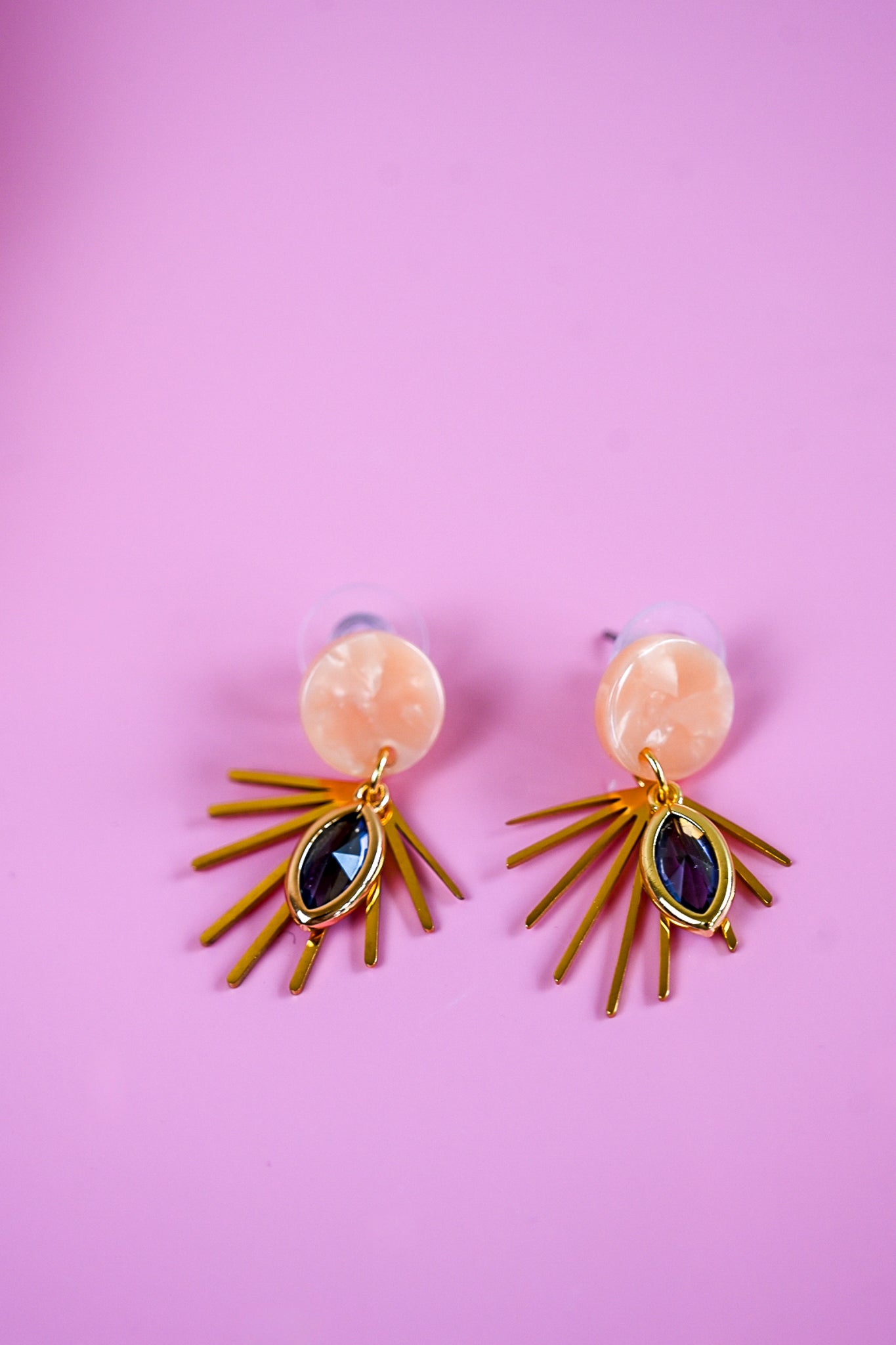 Blush Sunburst Earrings