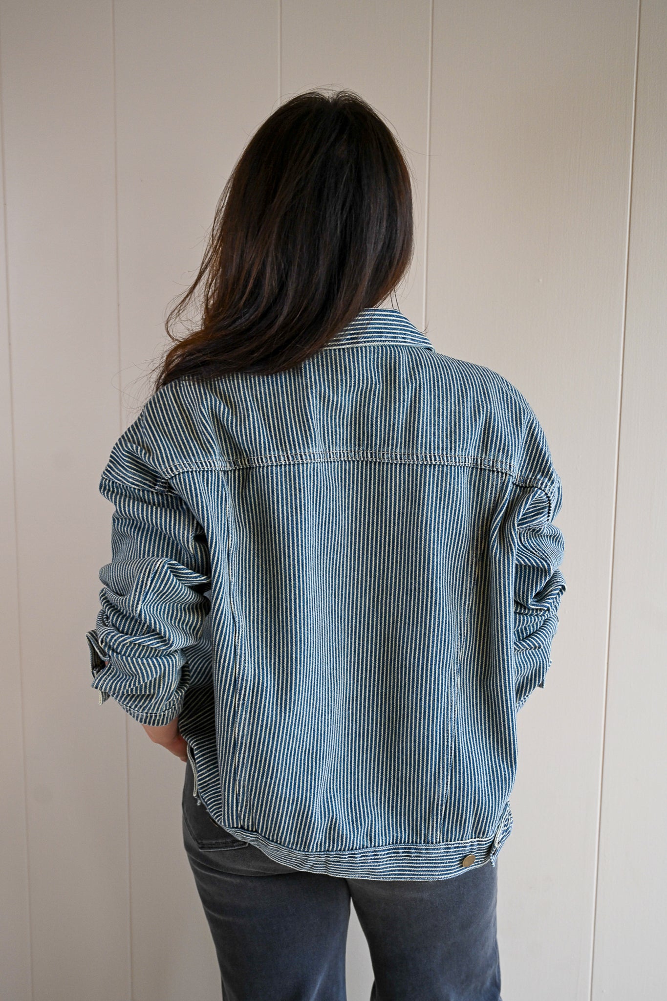 Cypress Avenue Striped Denim Jacket