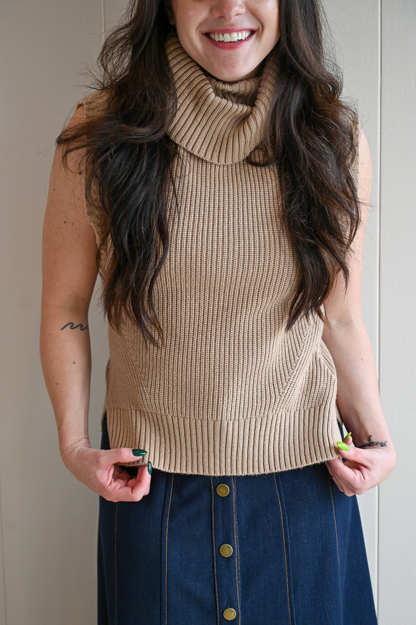 Todd Lane Loose Funnel Neck Sweater