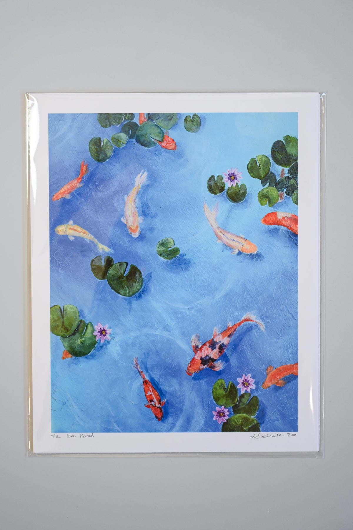 The Koi Pound Print by Julia Esdaile 8x10