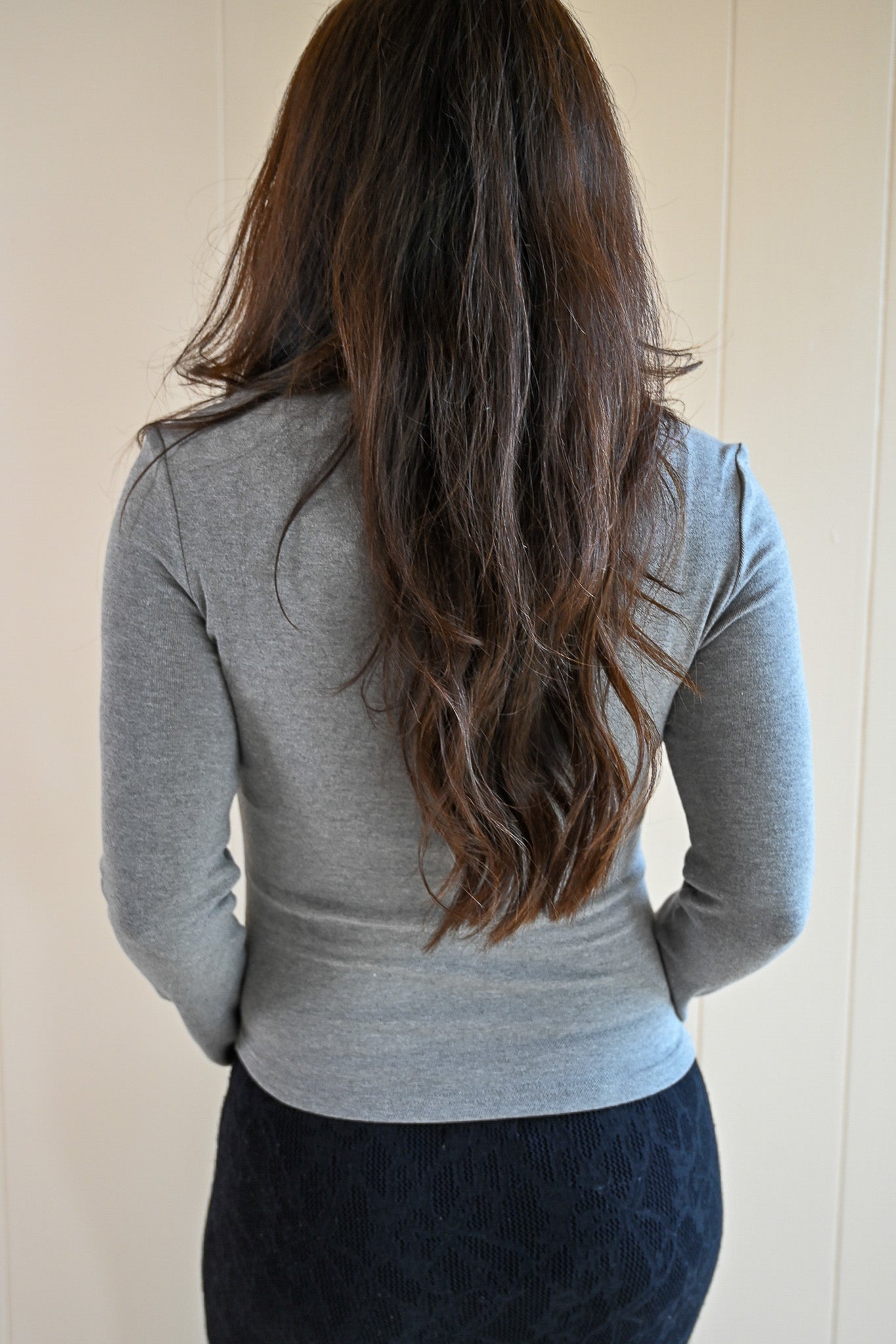 Melton Place Long Sleeve Top - Fog