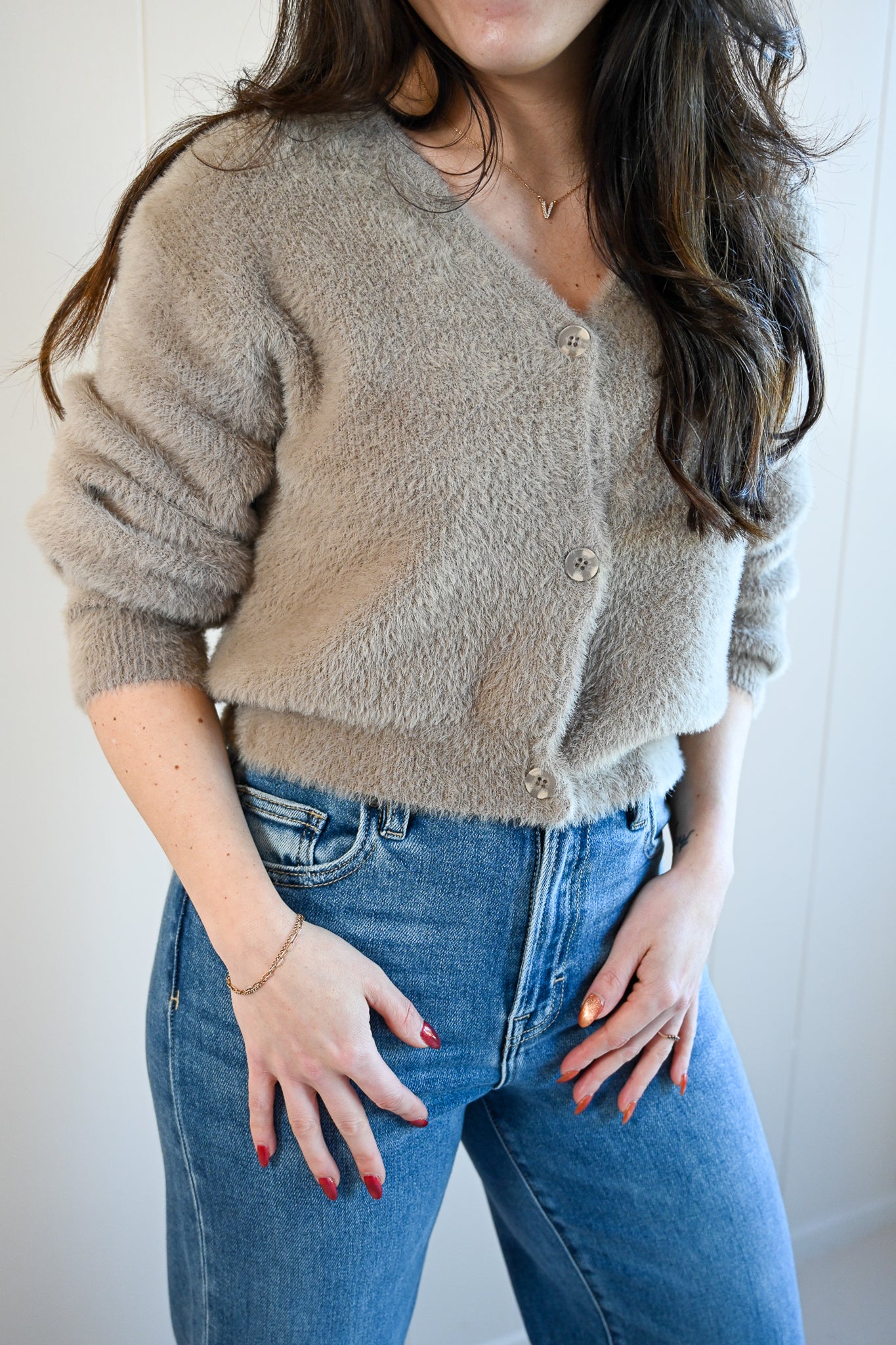 Ripple Street Fuzzy Cardigan