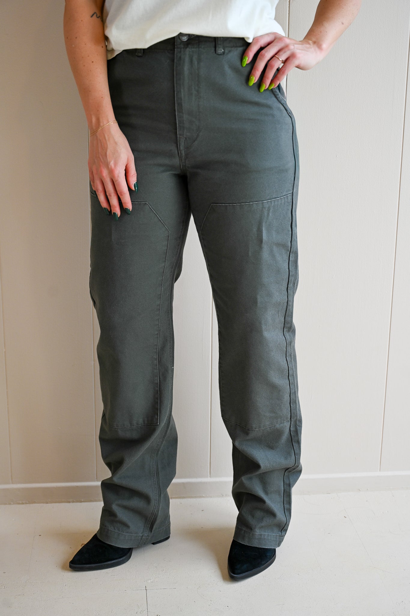 The Lily Pant Salt Washed Coal by VNTNA