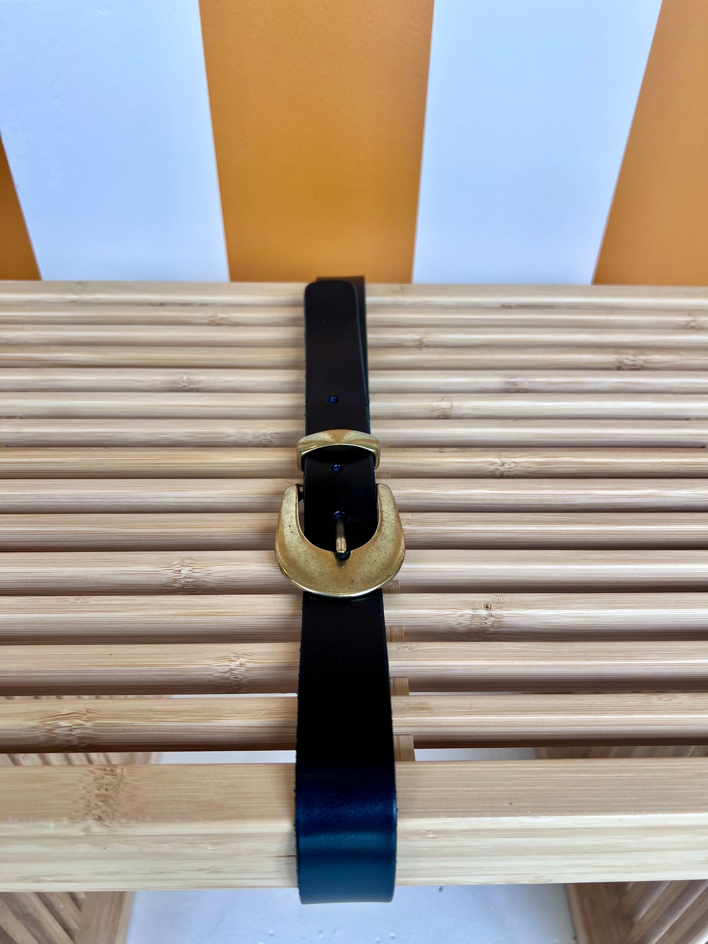 Black Italian Leather Belt