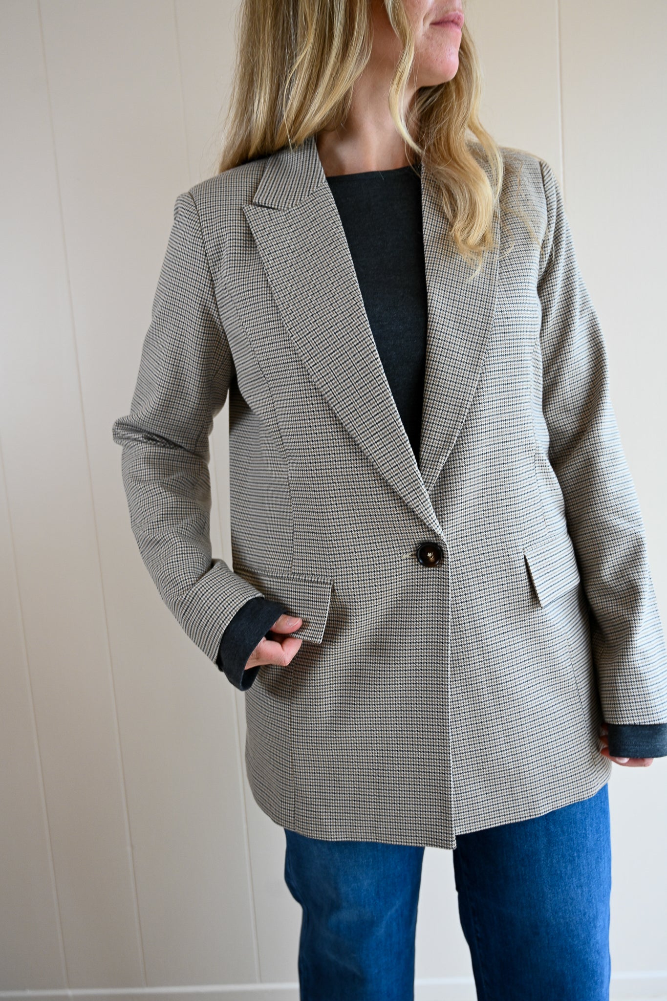 Monarch Lane Houndstooth Blazer