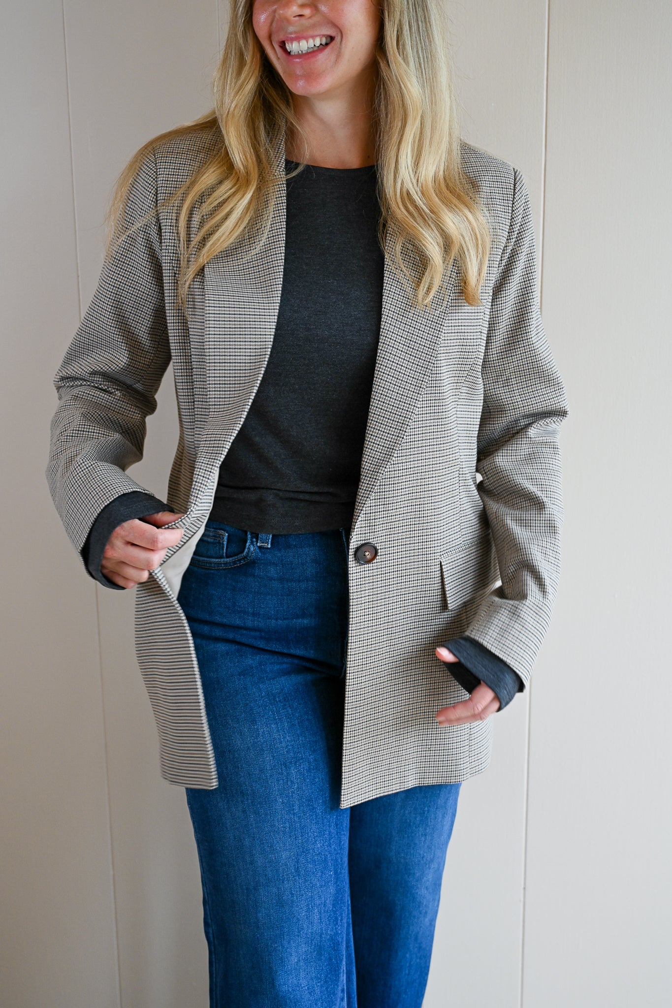 Monarch Lane Houndstooth Blazer