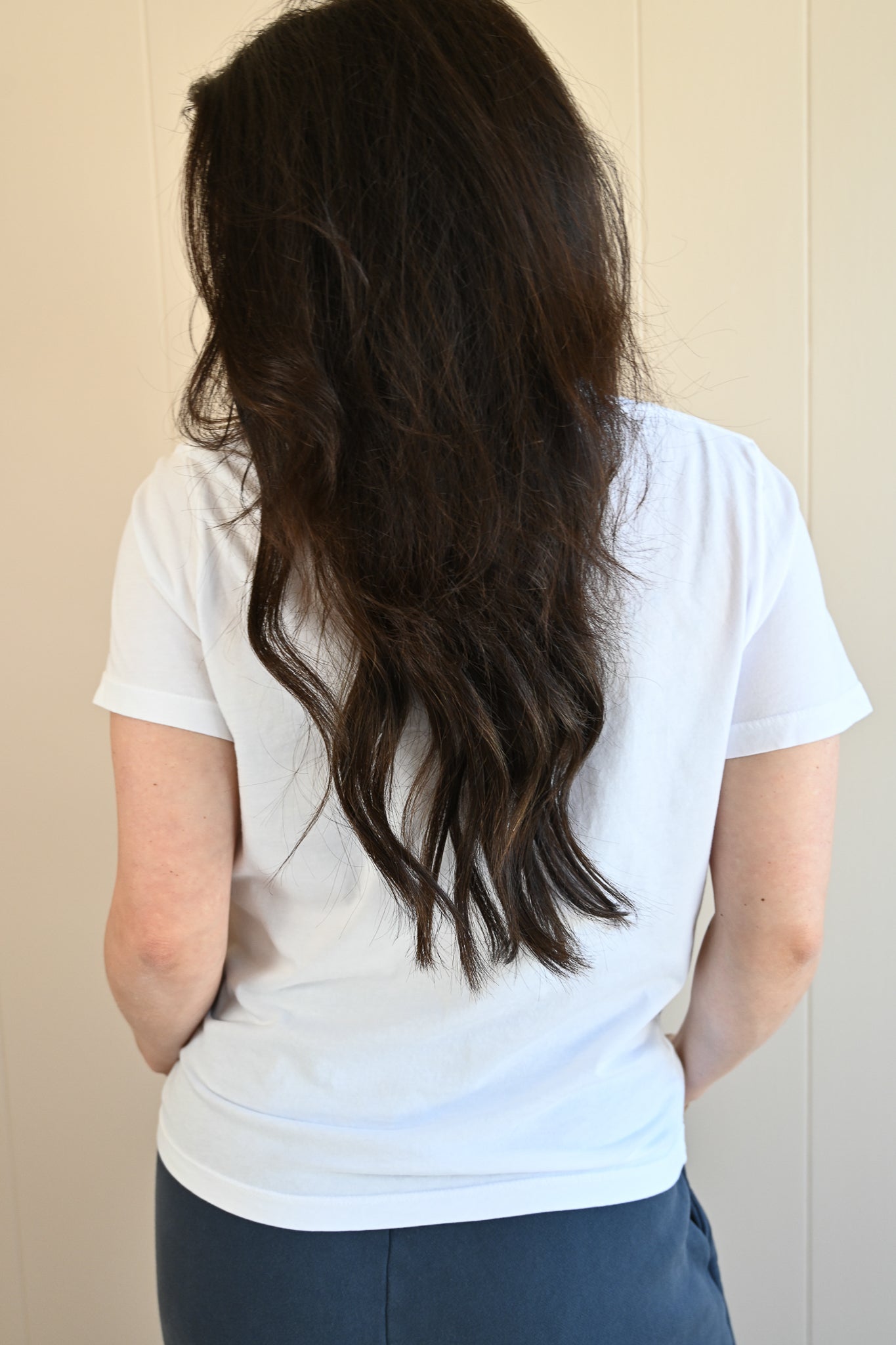Wave Label Crew Neck - Cloud