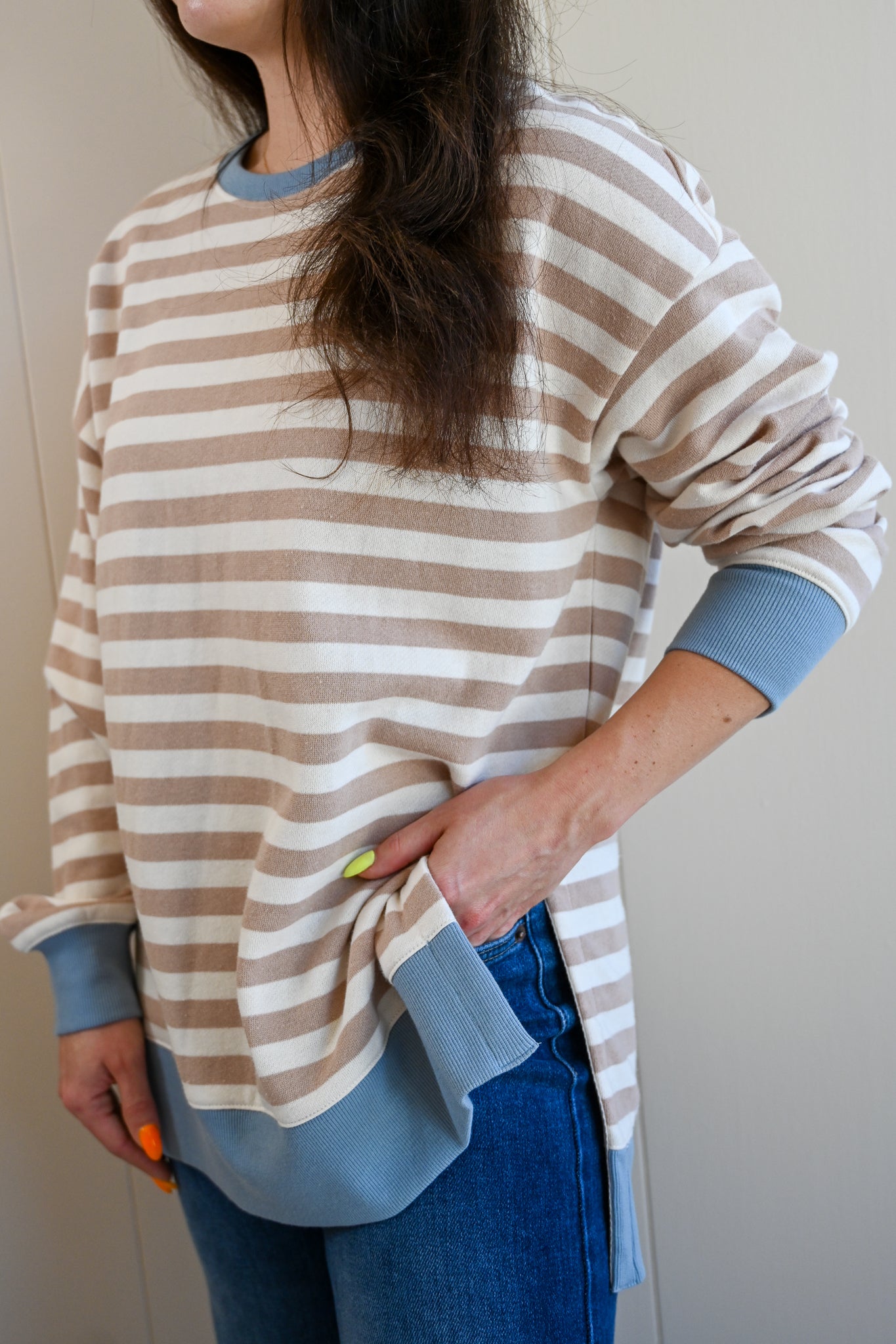 Forest Avenue Stripe Sweatshirt