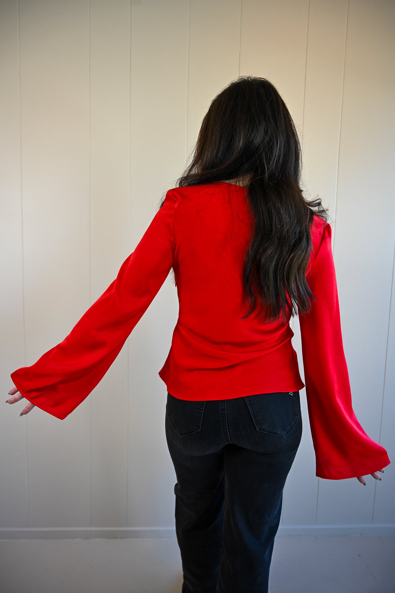 Spray Street Tie Front Blouse