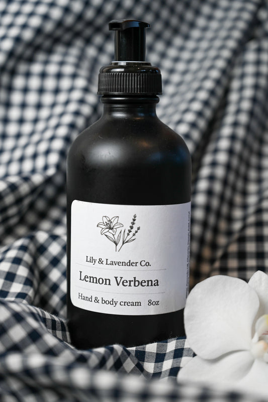 8oz Body & Hand Cream - Lemon Verbena by Lily & Lavender Co.