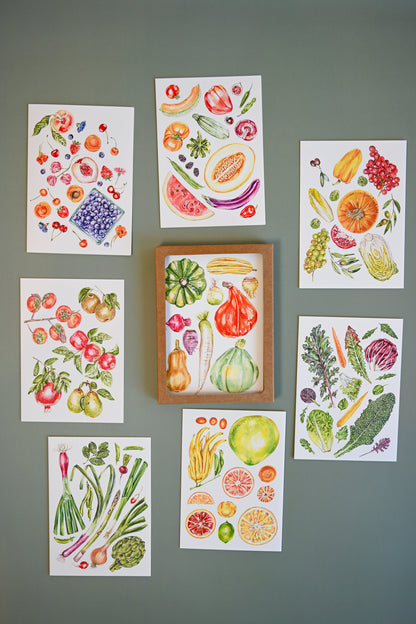 A Taste of the Seasons Card Set of 8 by Maria Schoettler