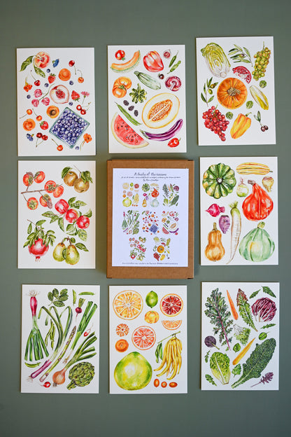 A Taste of the Seasons Card Set of 8 by Maria Schoettler