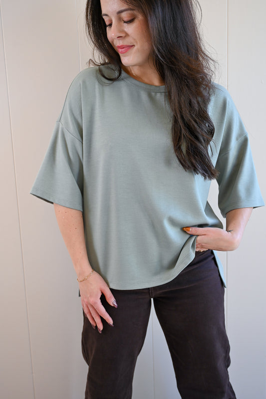 Shell Avenue Tee - Sage