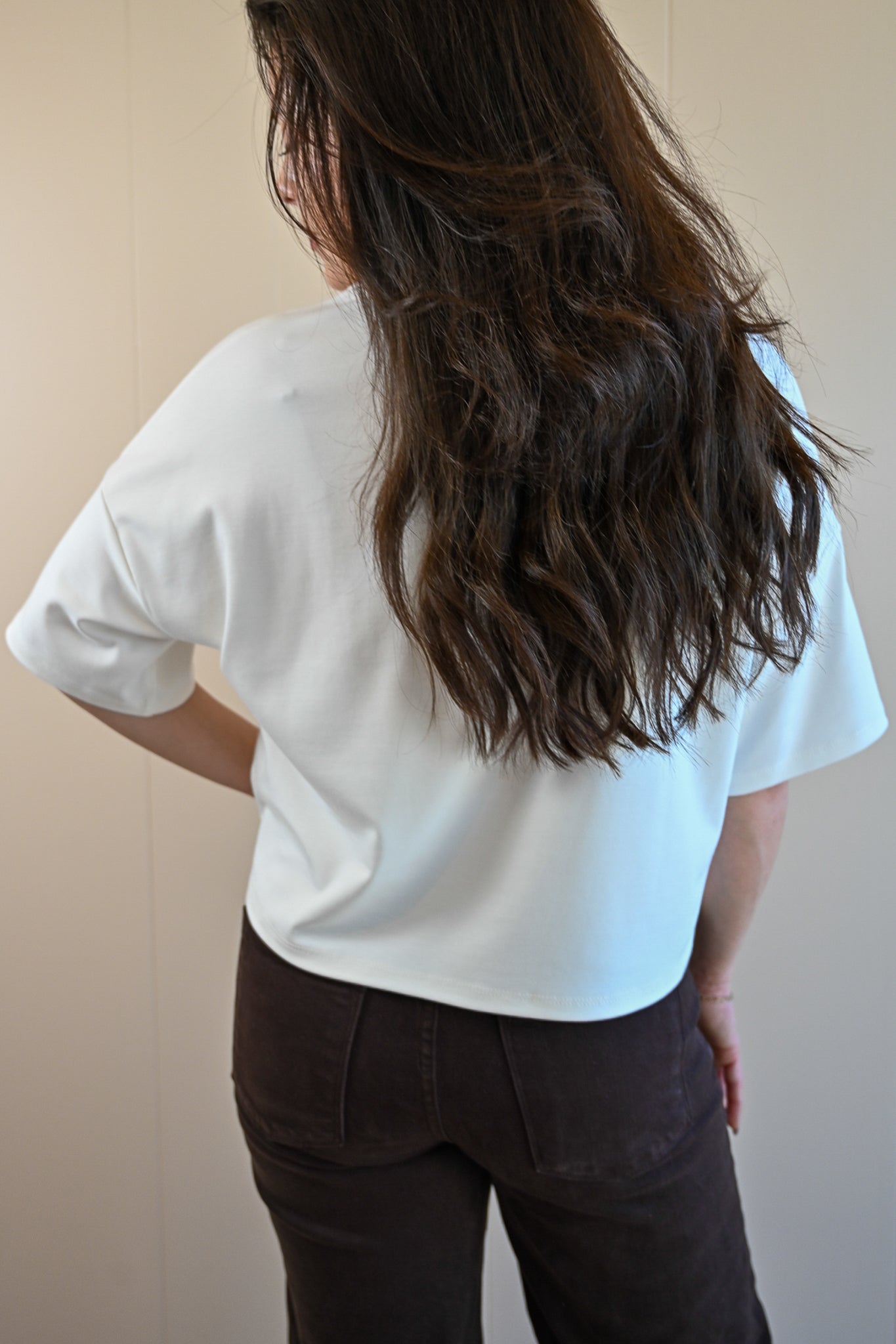 Shell Avenue Crop Tee - Ivory