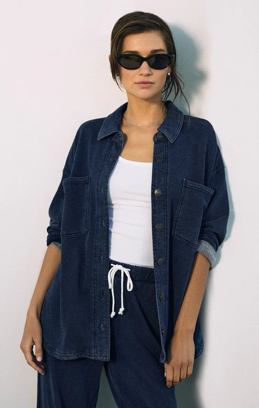 Beacon Knit Jacket - Indigo