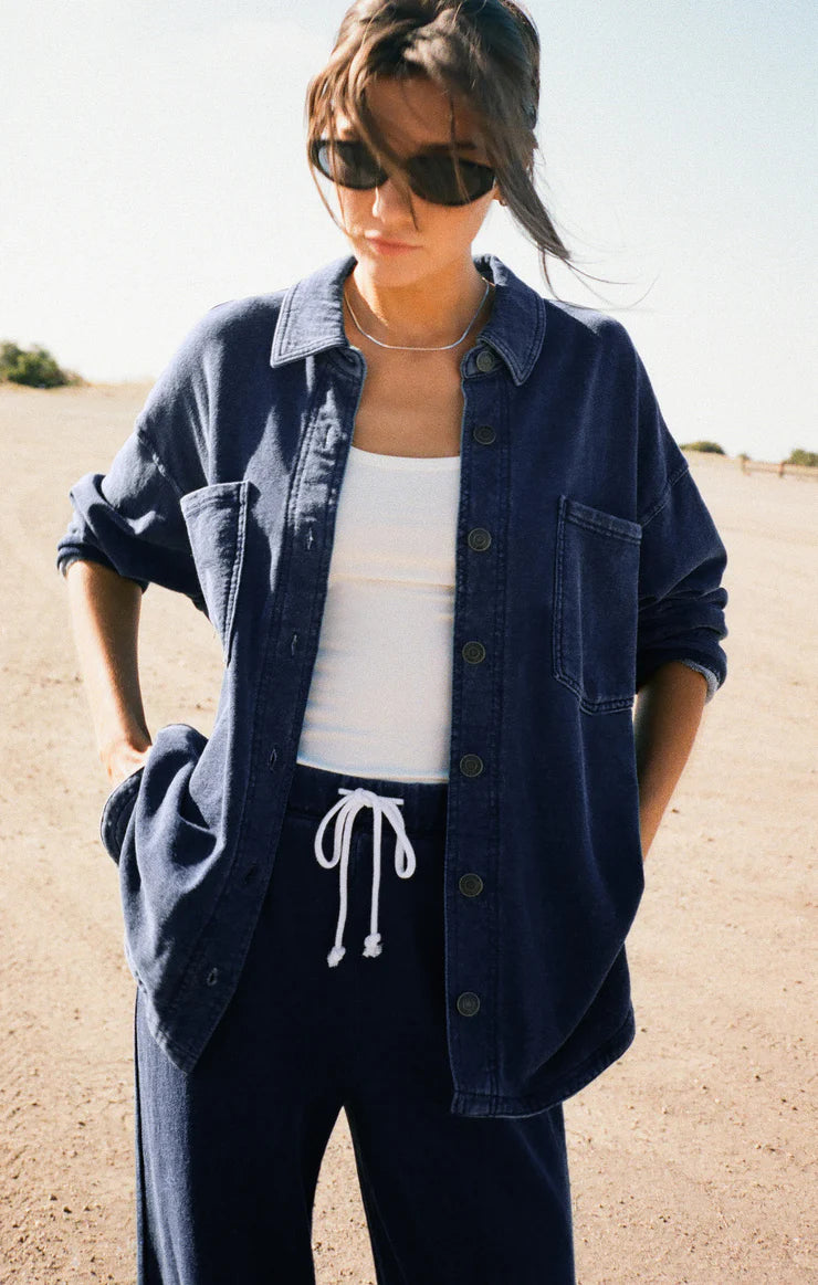 Beacon Knit Jacket - Indigo