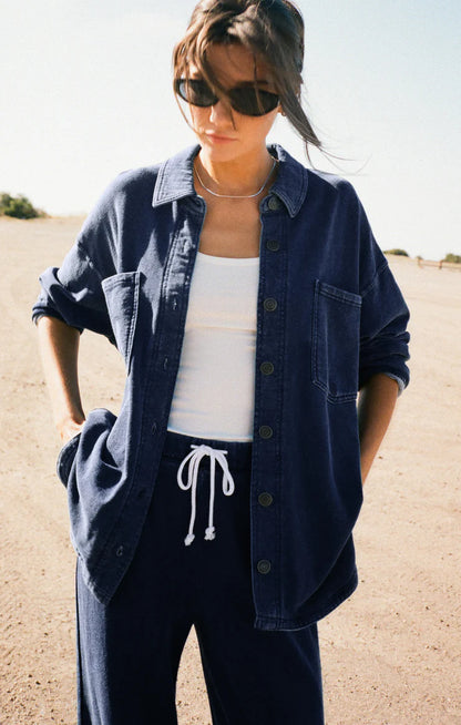 Beacon Knit Jacket - Indigo