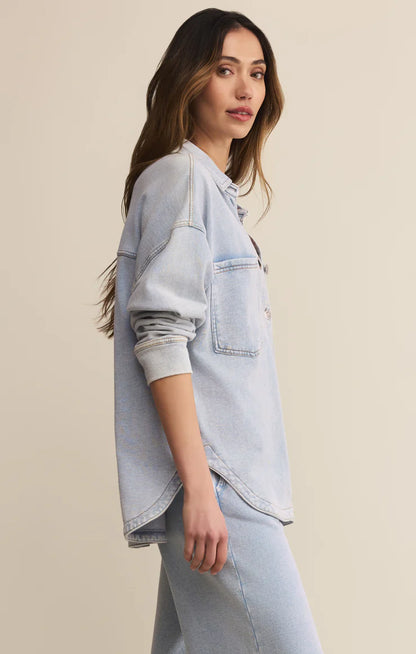 Beacon Knit Jacket - Washed Indigo