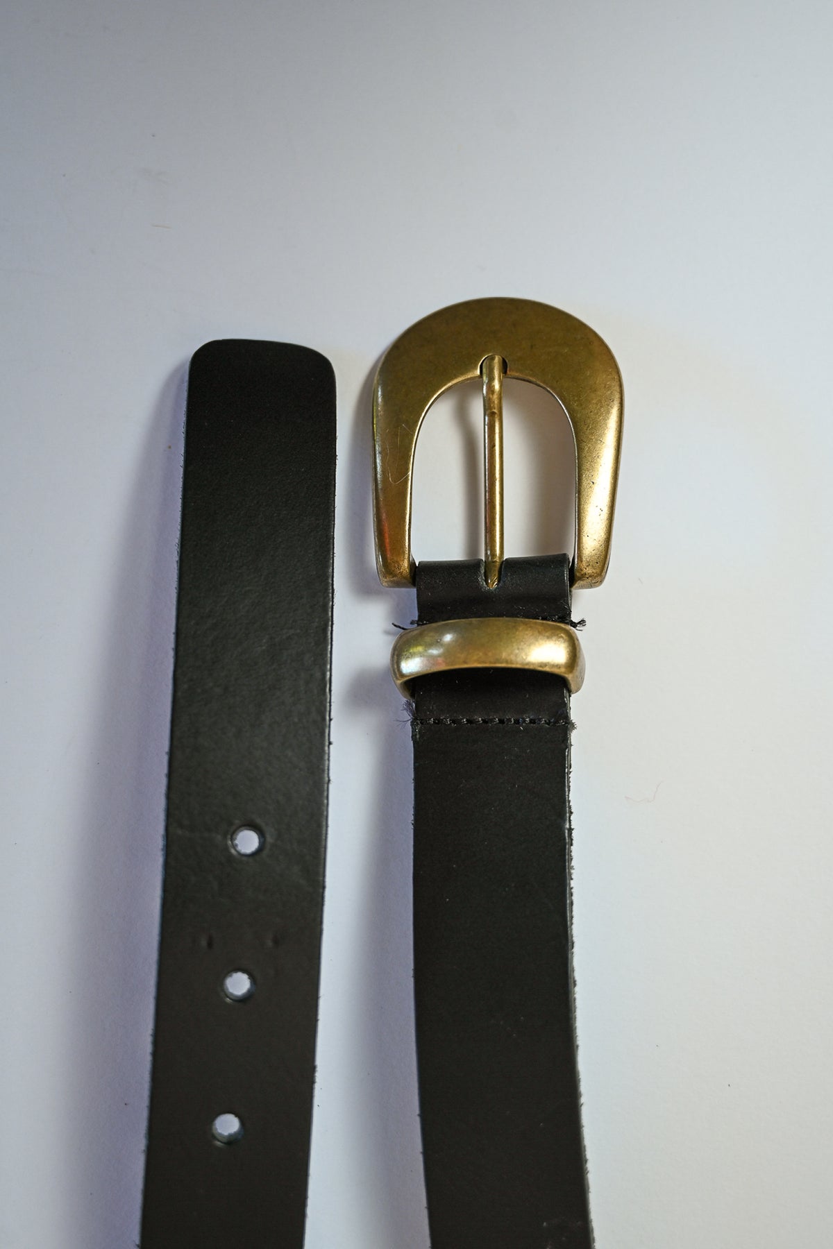 Black Italian Leather Belt