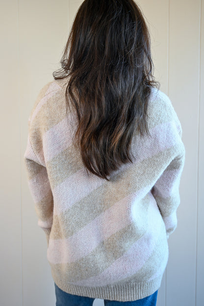 Glen Lake Striped V Neck Sweater