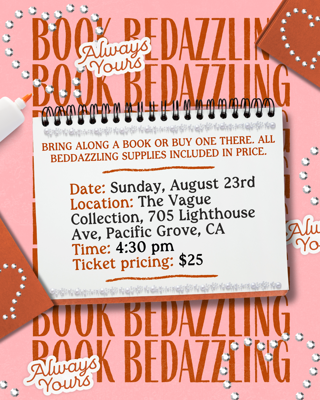 Always Yours Book Bedazzling Social