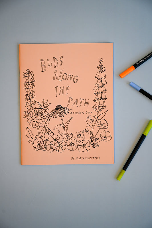 Buds Along the Path Coloring Book by Maria Schoettler