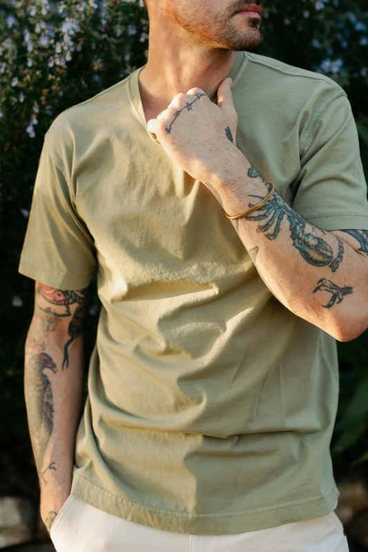 Coast Crewneck Tee Pistachio by VNTNA