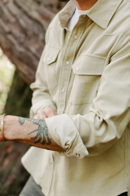 Cypress Corduroy Western Shirt Dusty Olive Men by VNTNA