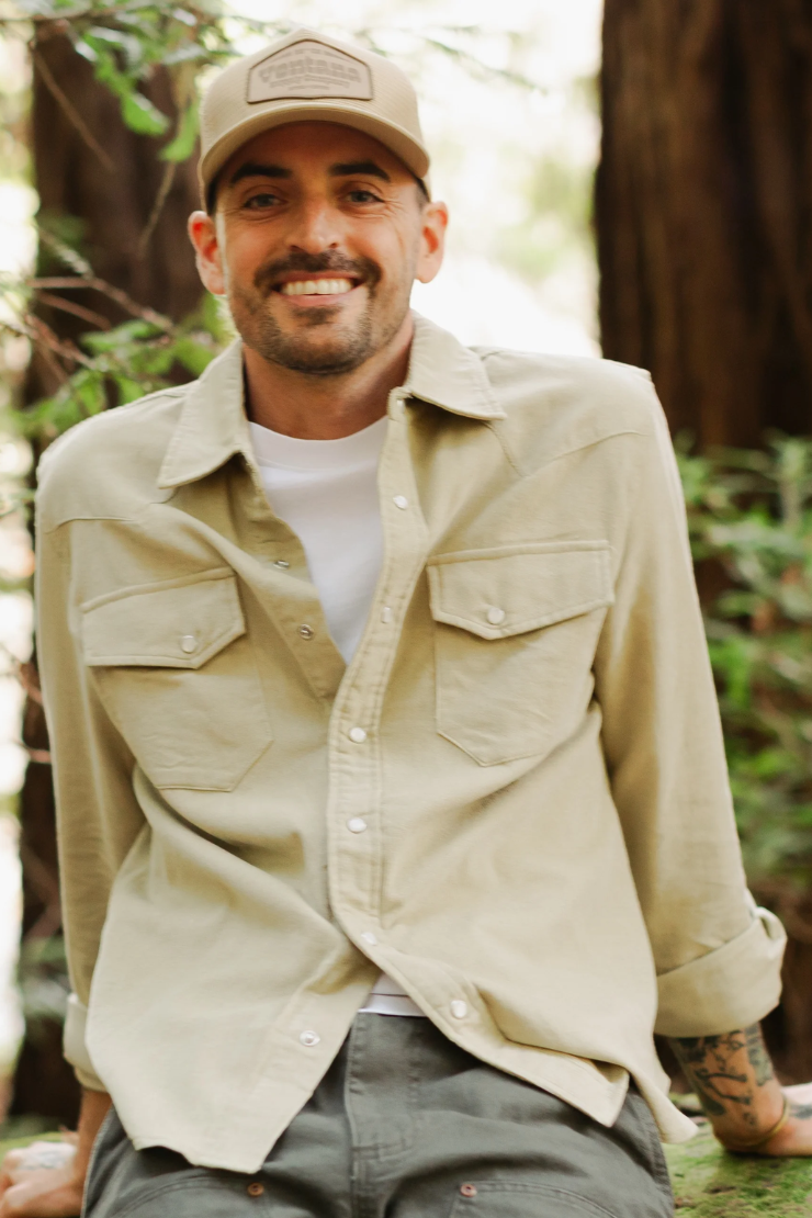 Cypress Corduroy Western Shirt Dusty Olive Men by VNTNA
