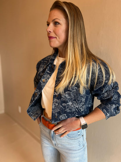 Cypress Floral Denim Jacket